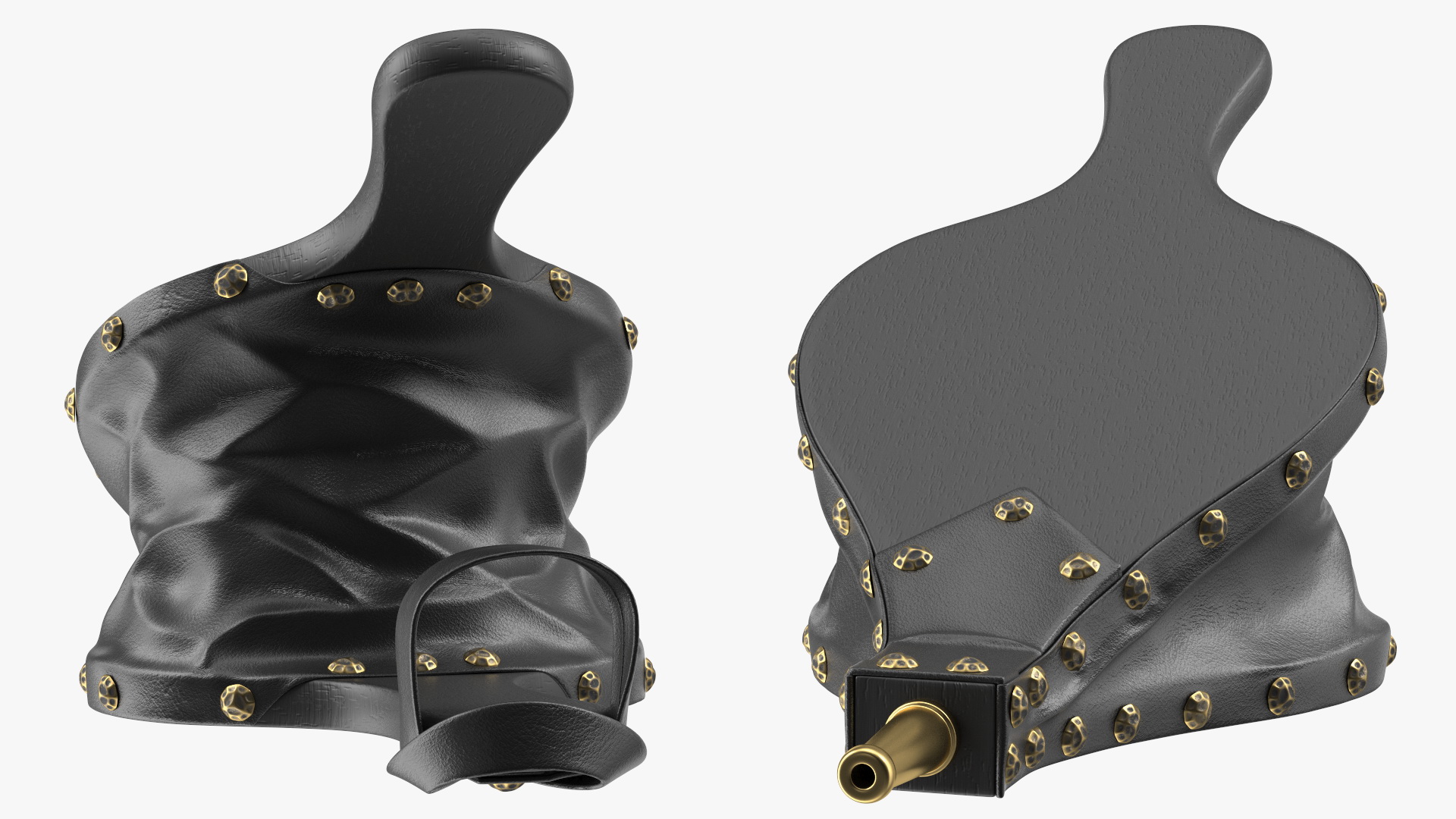 3D Vintage Leather Fireplace Bellows model