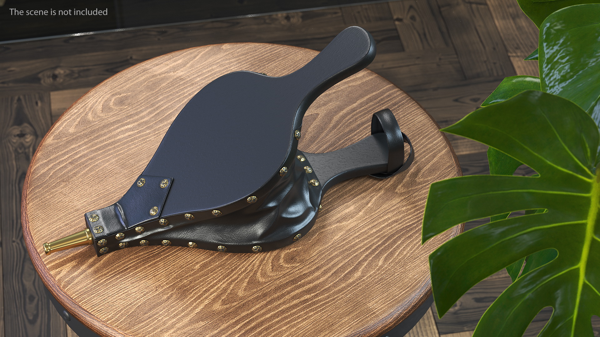 3D Vintage Leather Fireplace Bellows model