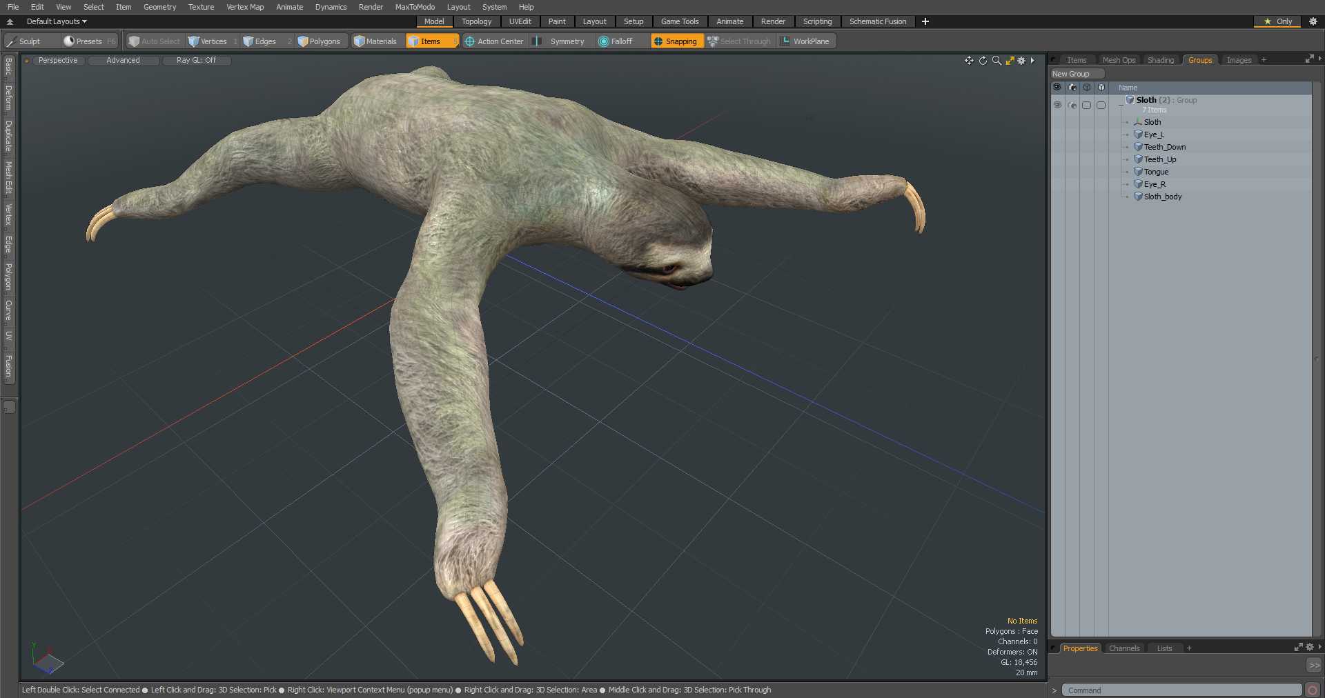 Sloth 3D model