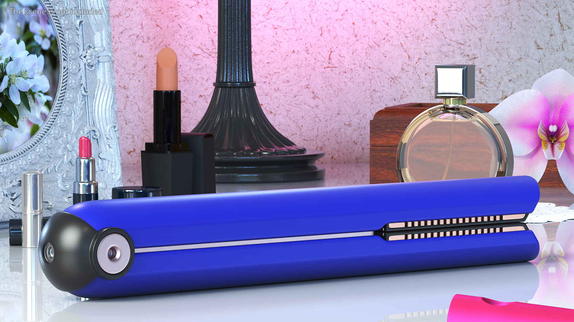 3D model Woman Hair Straightener Dyson Corrale Blue Closed State