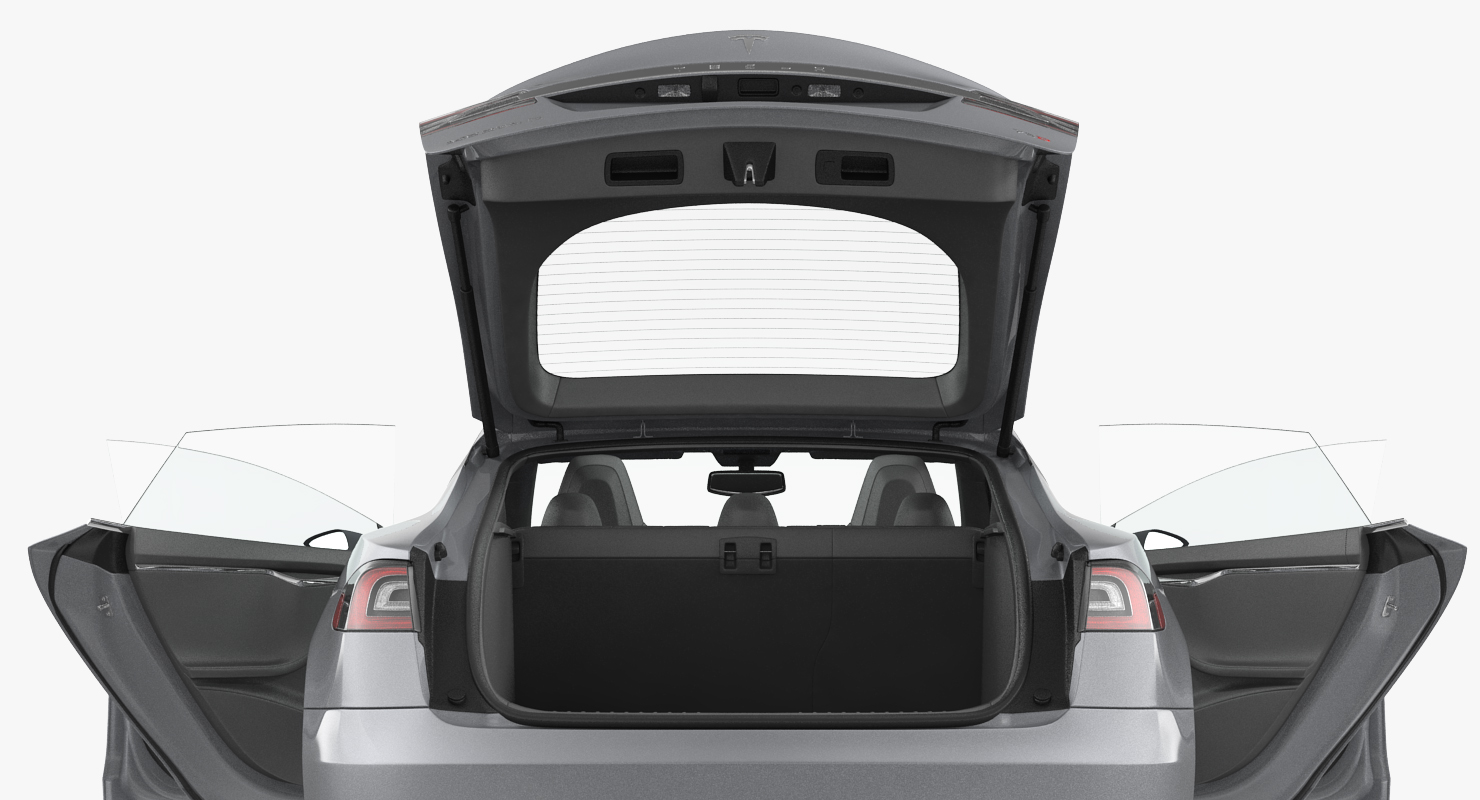 Tesla Model S 75D 2015 Rigged 3D model