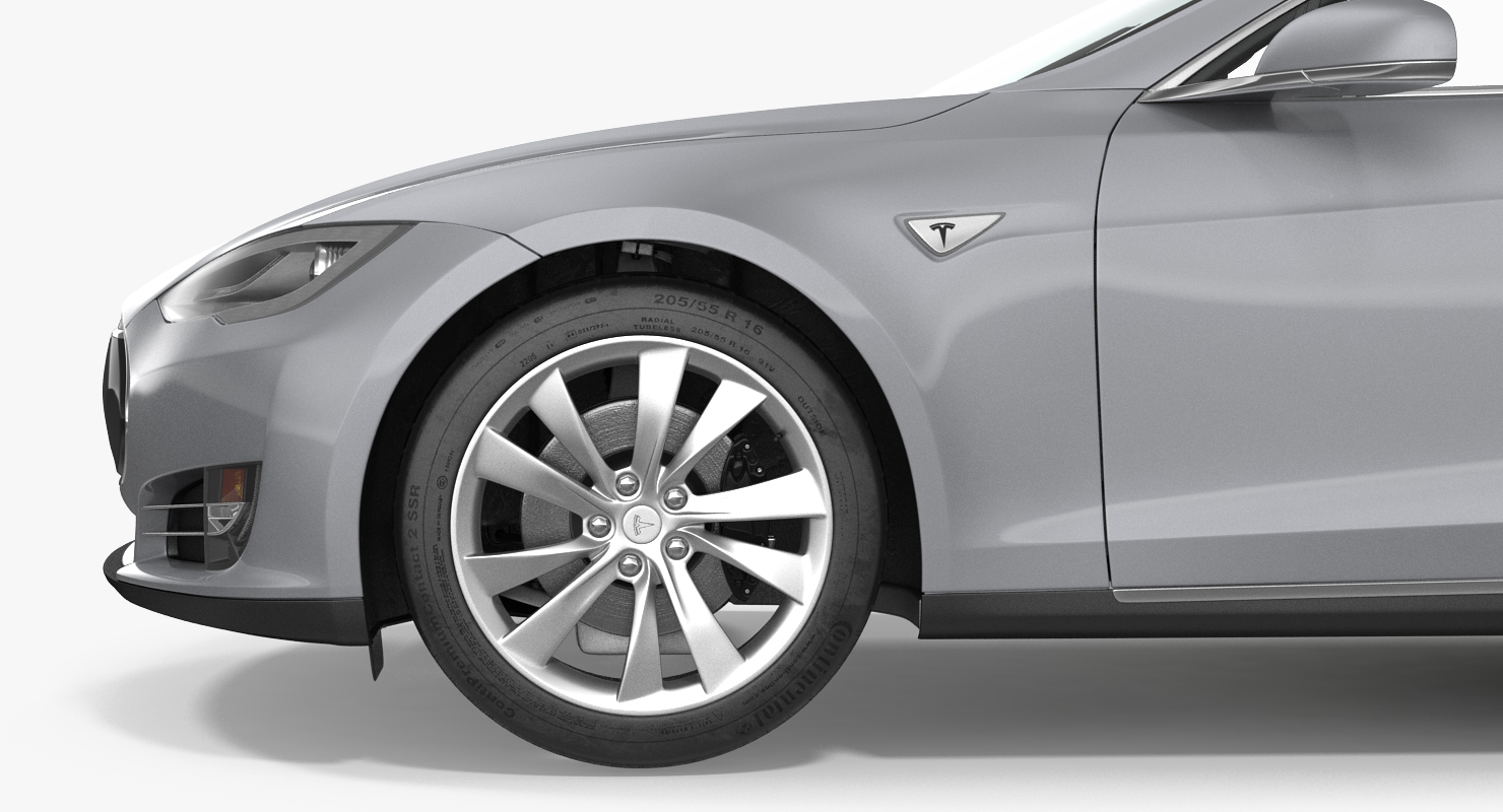 Tesla Model S 75D 2015 Rigged 3D model