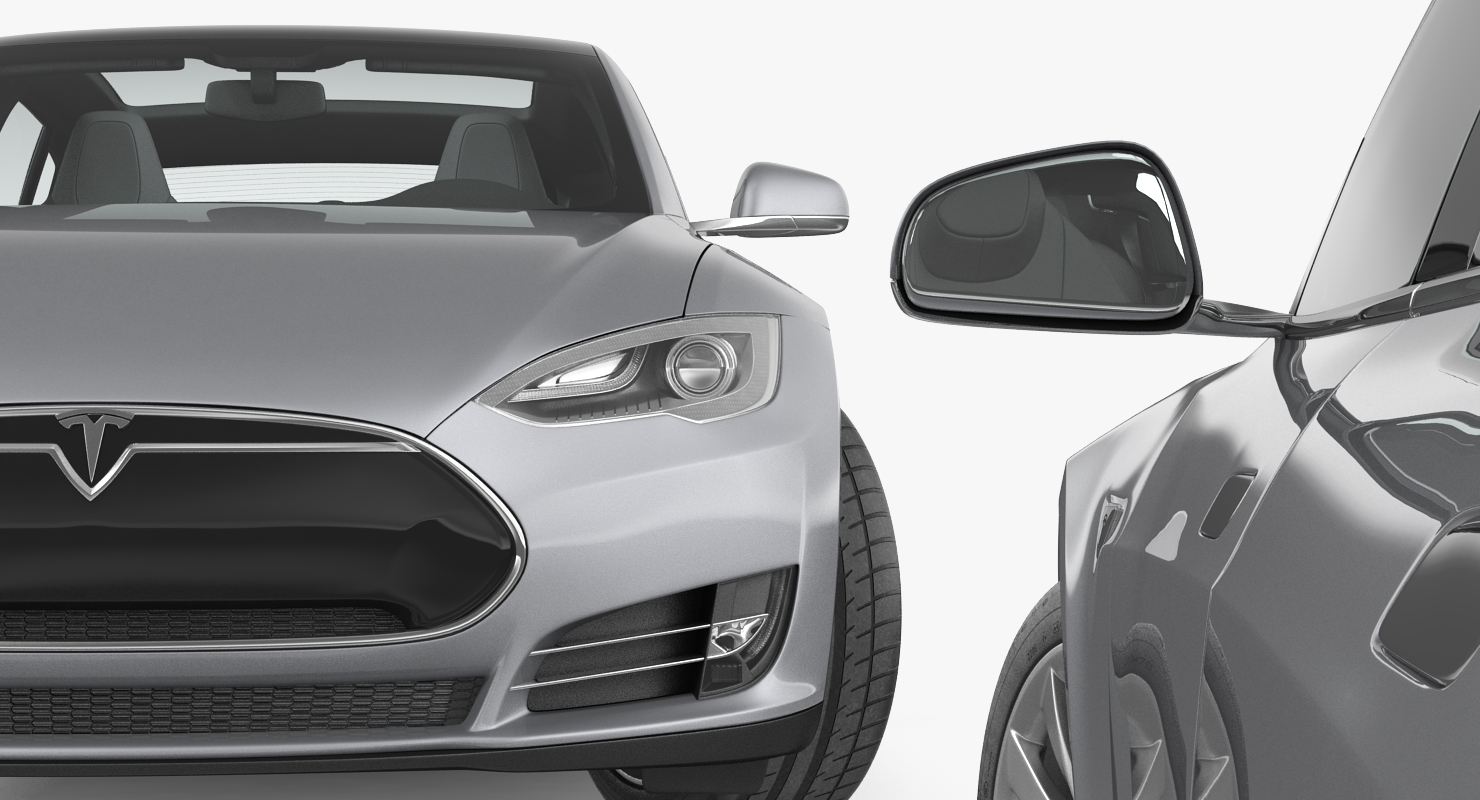 Tesla Model S 75D 2015 Rigged 3D model