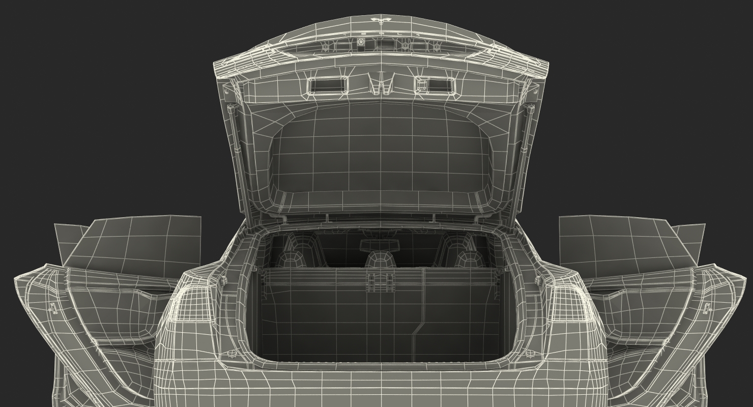 Tesla Model S 75D 2015 Rigged 3D model