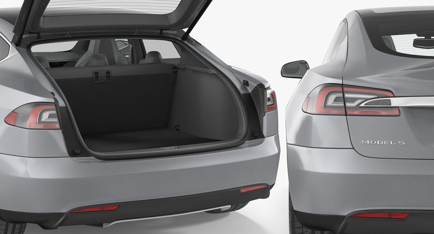 Tesla Model S 75D 2015 Rigged 3D model