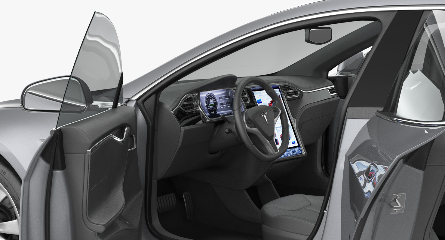 Tesla Model S 75D 2015 Rigged 3D model