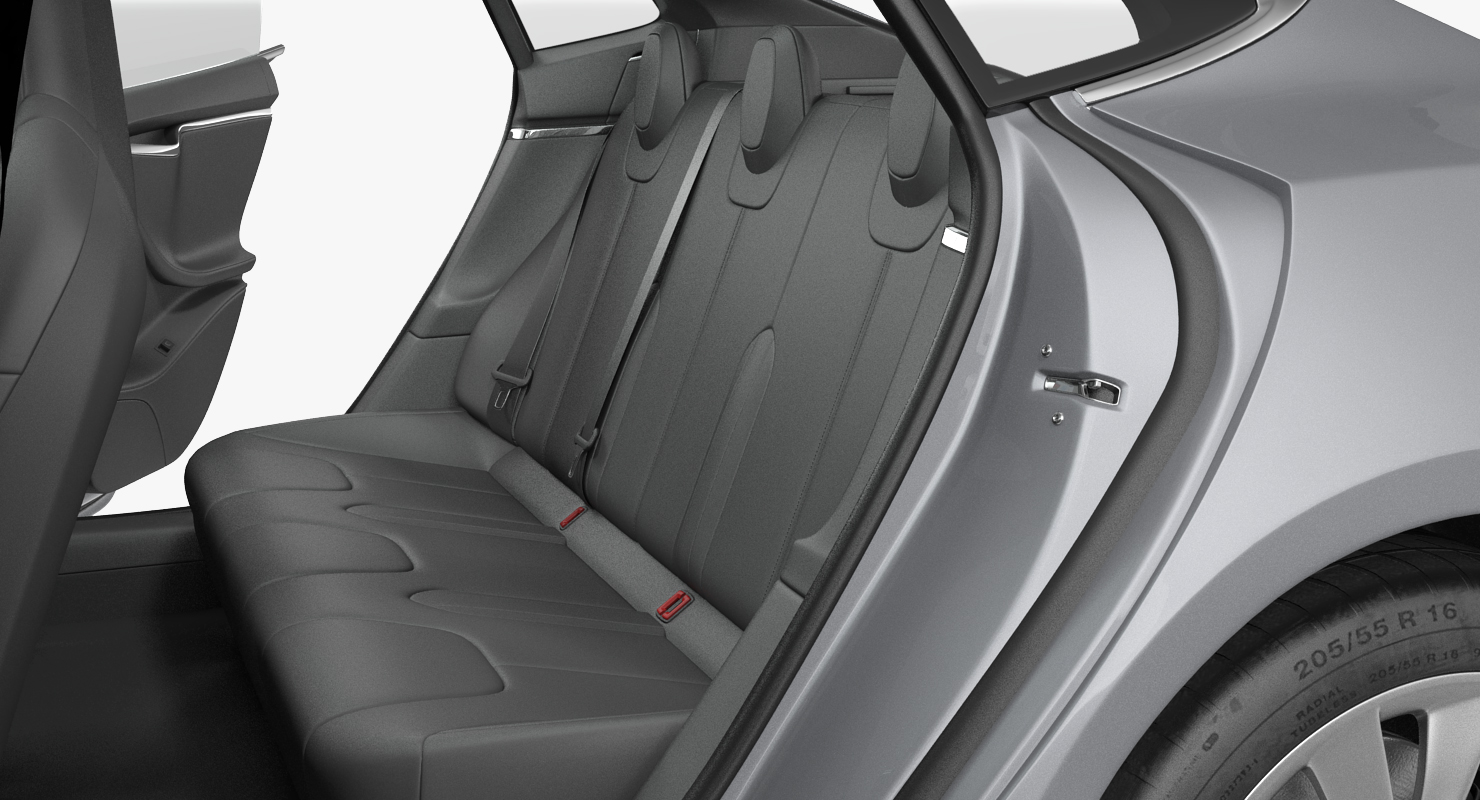Tesla Model S 75D 2015 Rigged 3D model