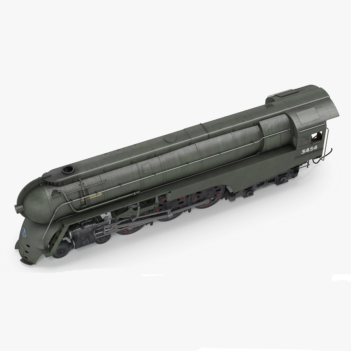 3D Vintage Steam Locomotive Dreyfuss Hudson Rigged for Cinema 4D