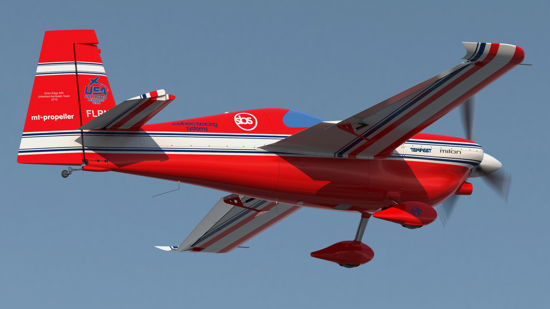 3D model Aerobatic Aircraft Zivko Edge 540 Rigged