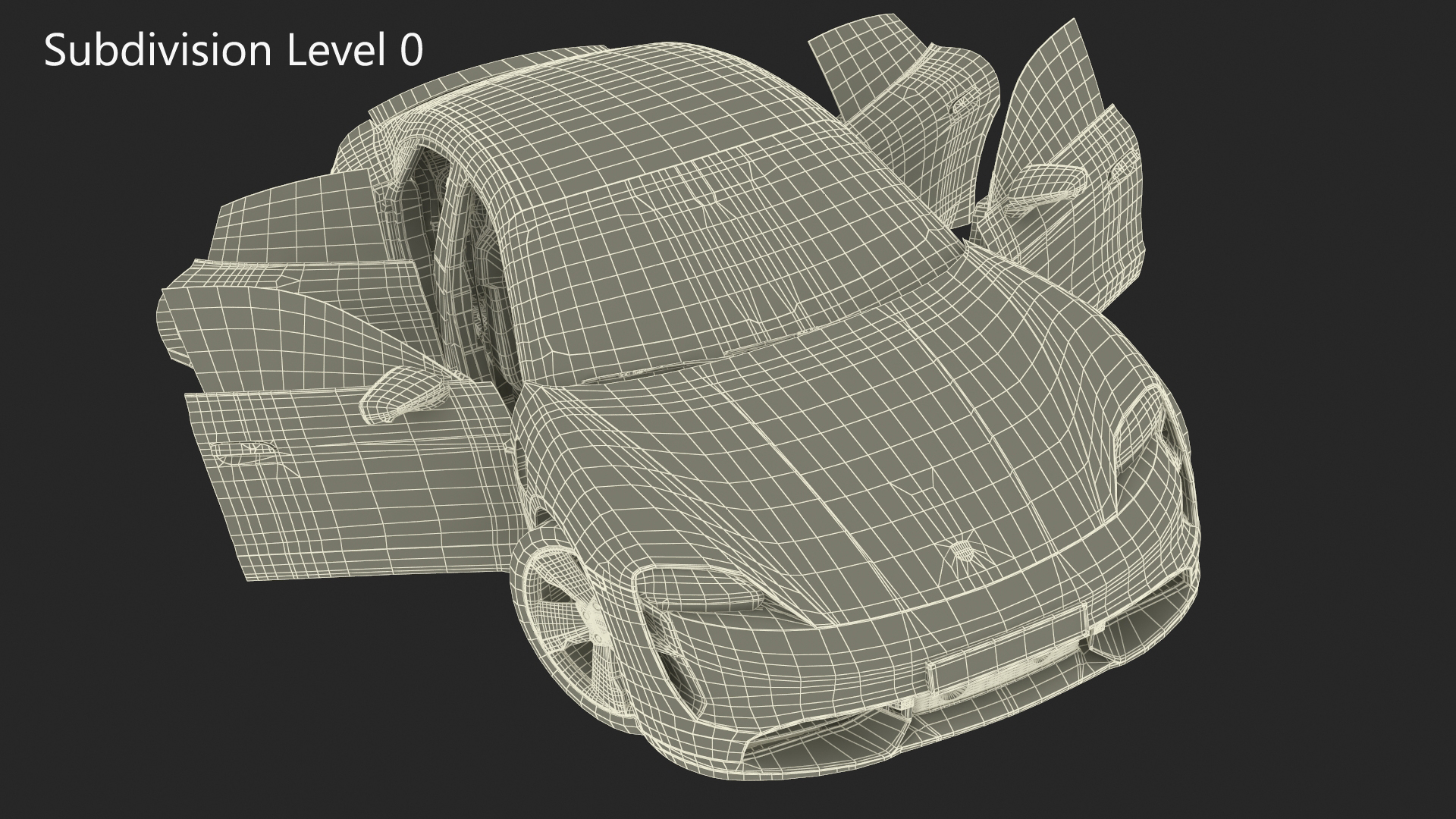 3D Electric Sports Car Porsche Taycan Turbo S Gentian Blue Rigged for Maya