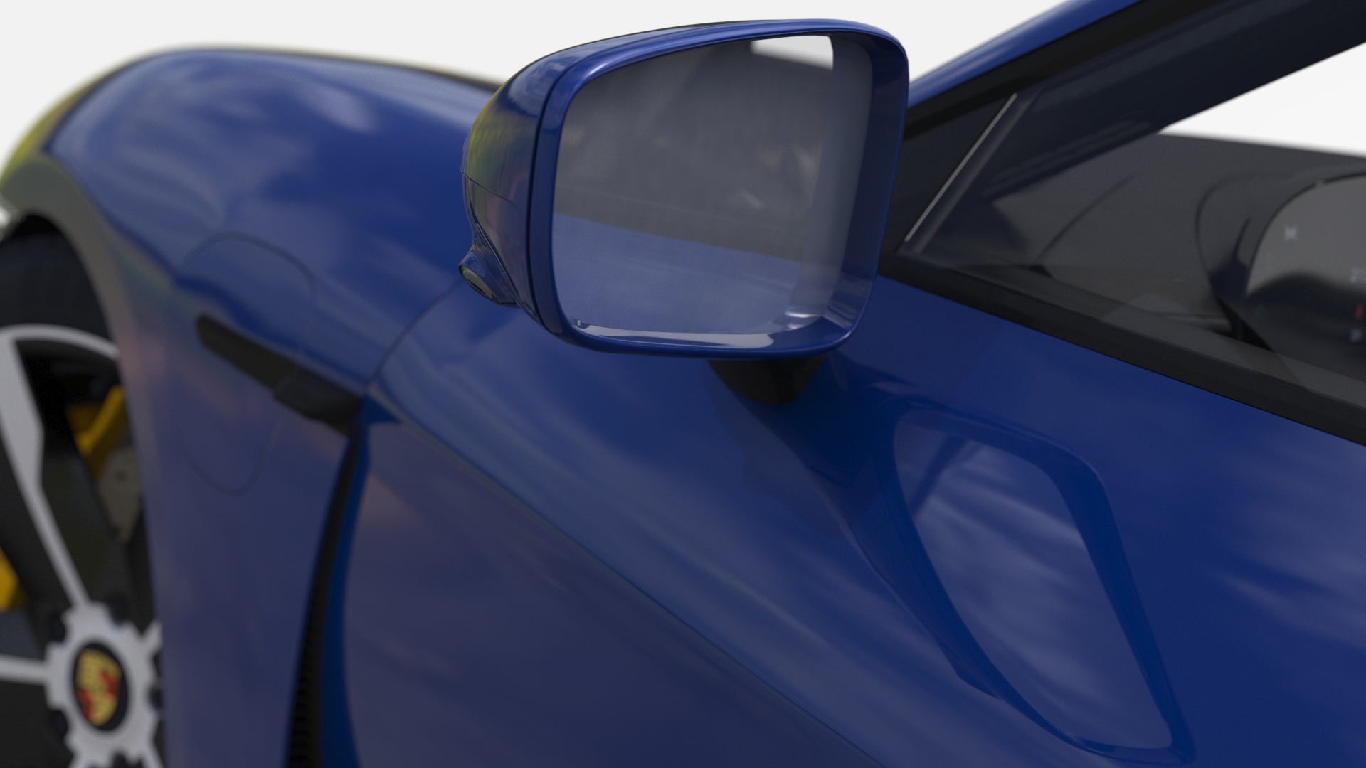 3D Electric Sports Car Porsche Taycan Turbo S Gentian Blue Rigged for Maya