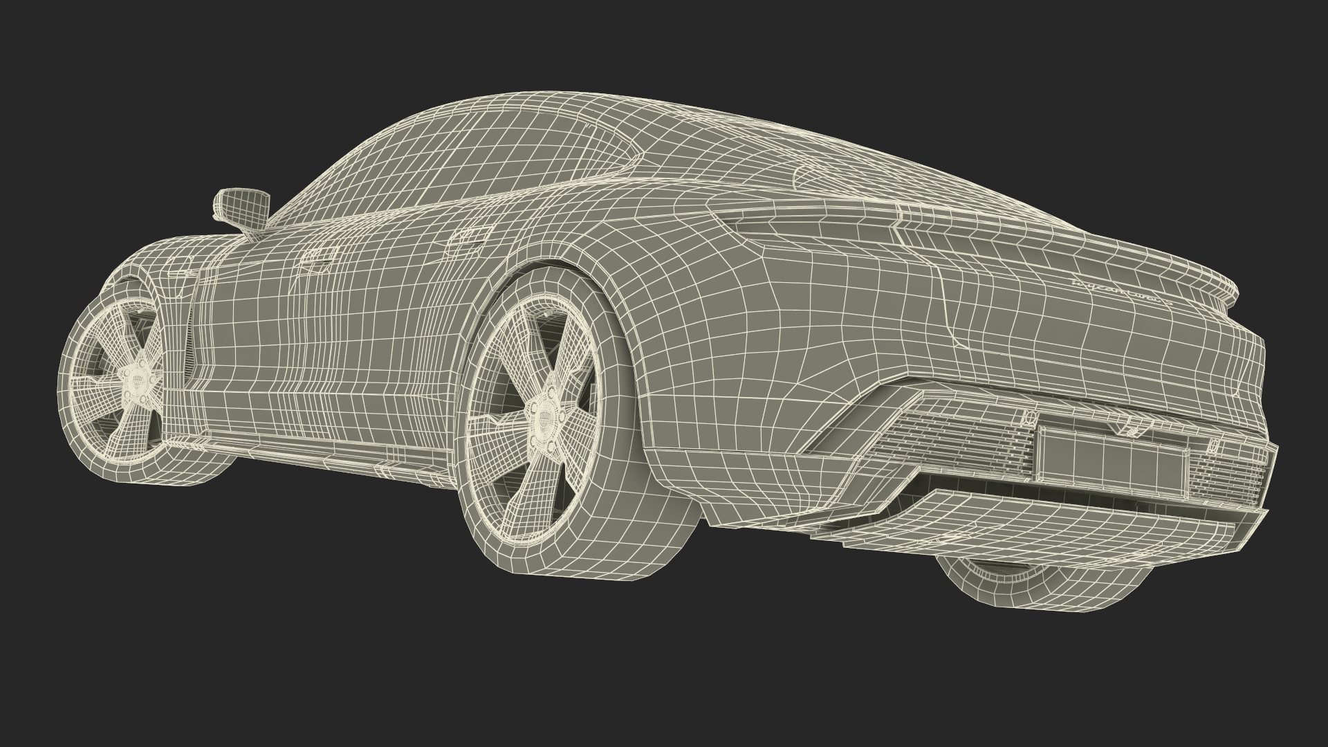 3D Electric Sports Car Porsche Taycan Turbo S Gentian Blue Rigged for Maya