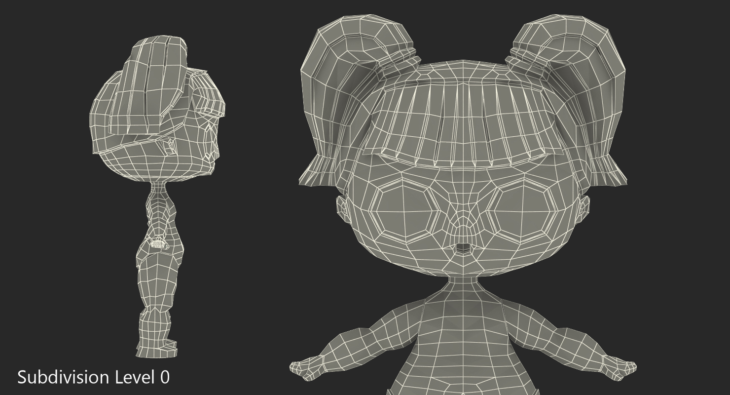 3D Nude LOL Doll model