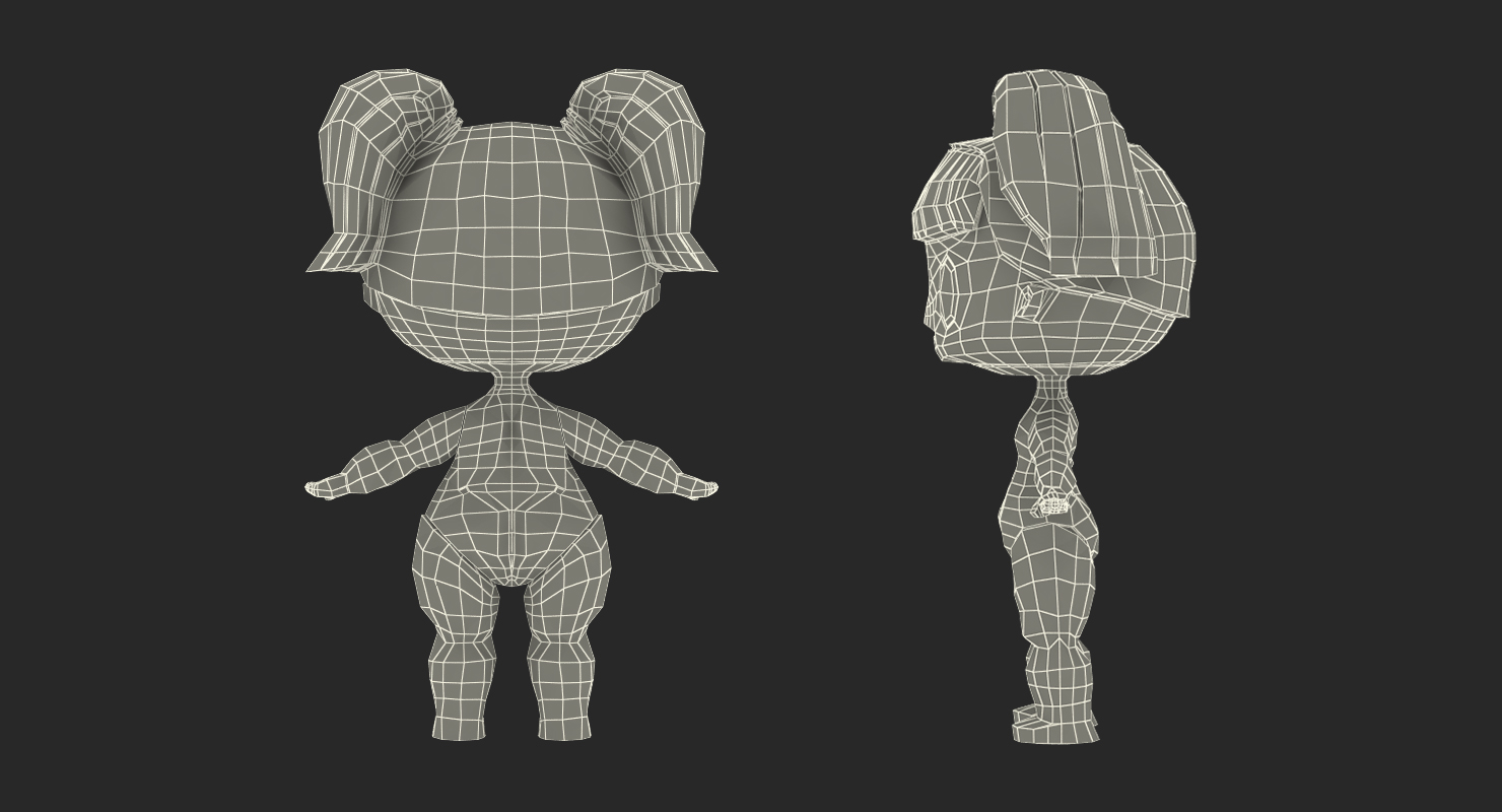 3D Nude LOL Doll model