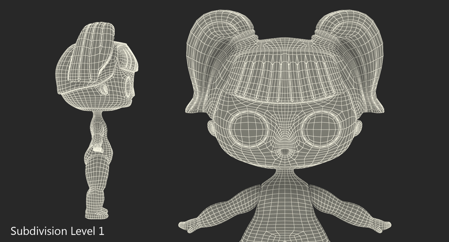 3D Nude LOL Doll model