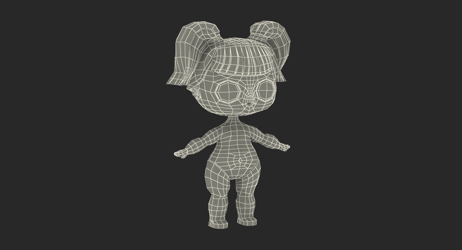 3D Nude LOL Doll model