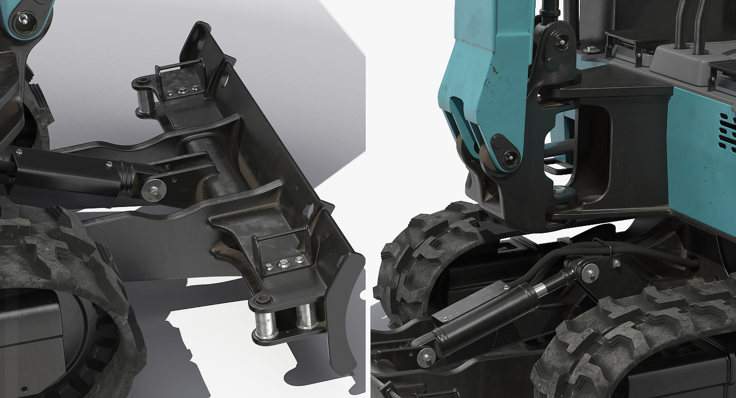 3D model Mini Excavator with Breaker Generic