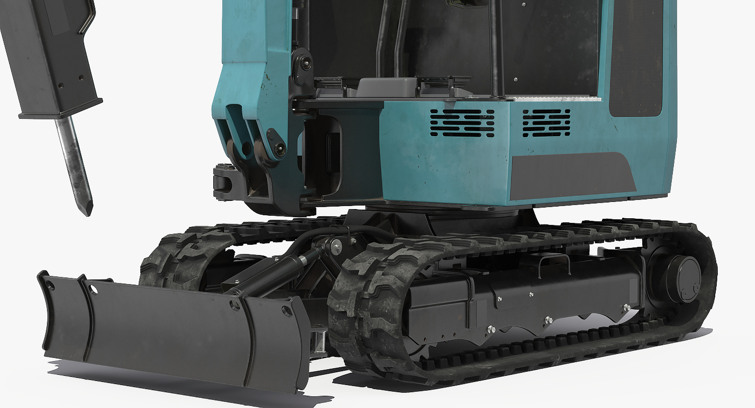 3D model Mini Excavator with Breaker Generic