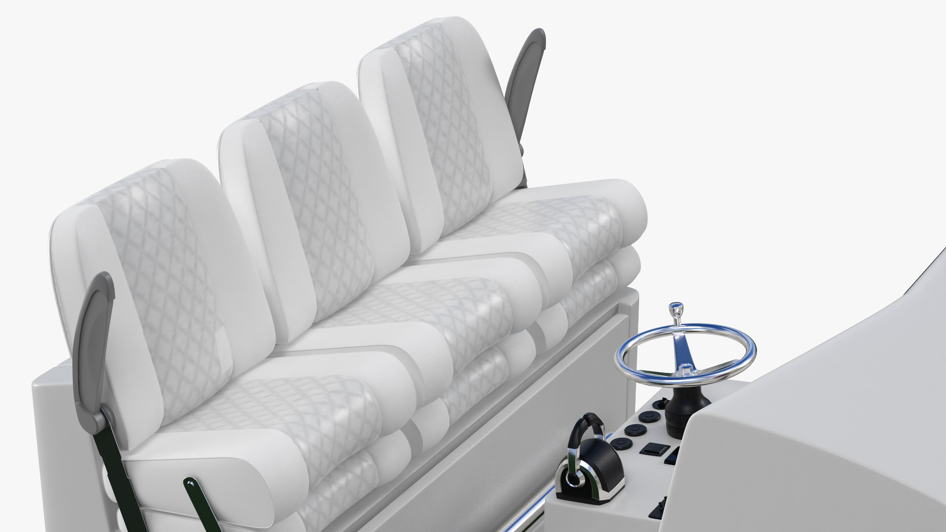 3D model Motor Boat Control Panel with Seats