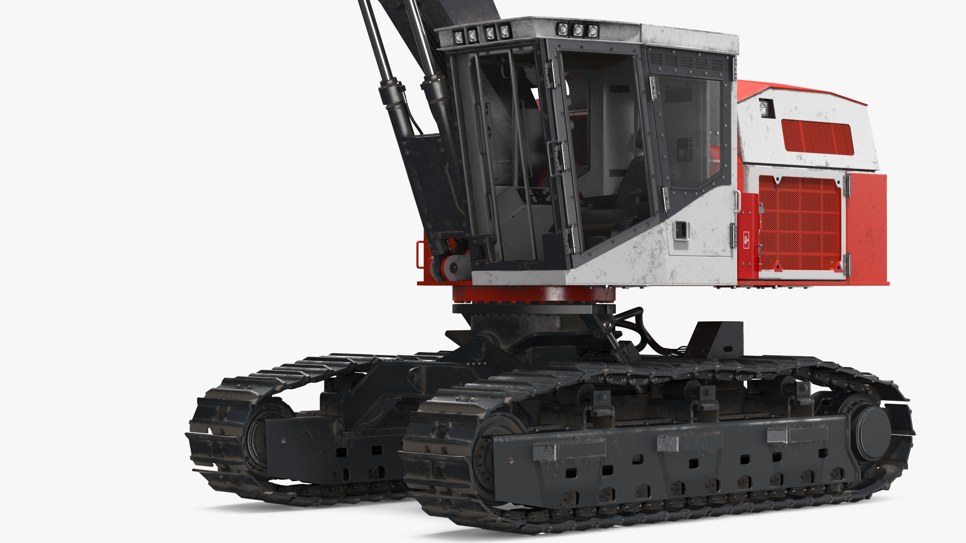 3D Tracked Harvester Dirty Generic