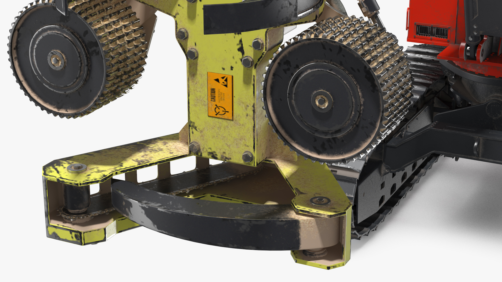 3D Tracked Harvester Dirty Generic