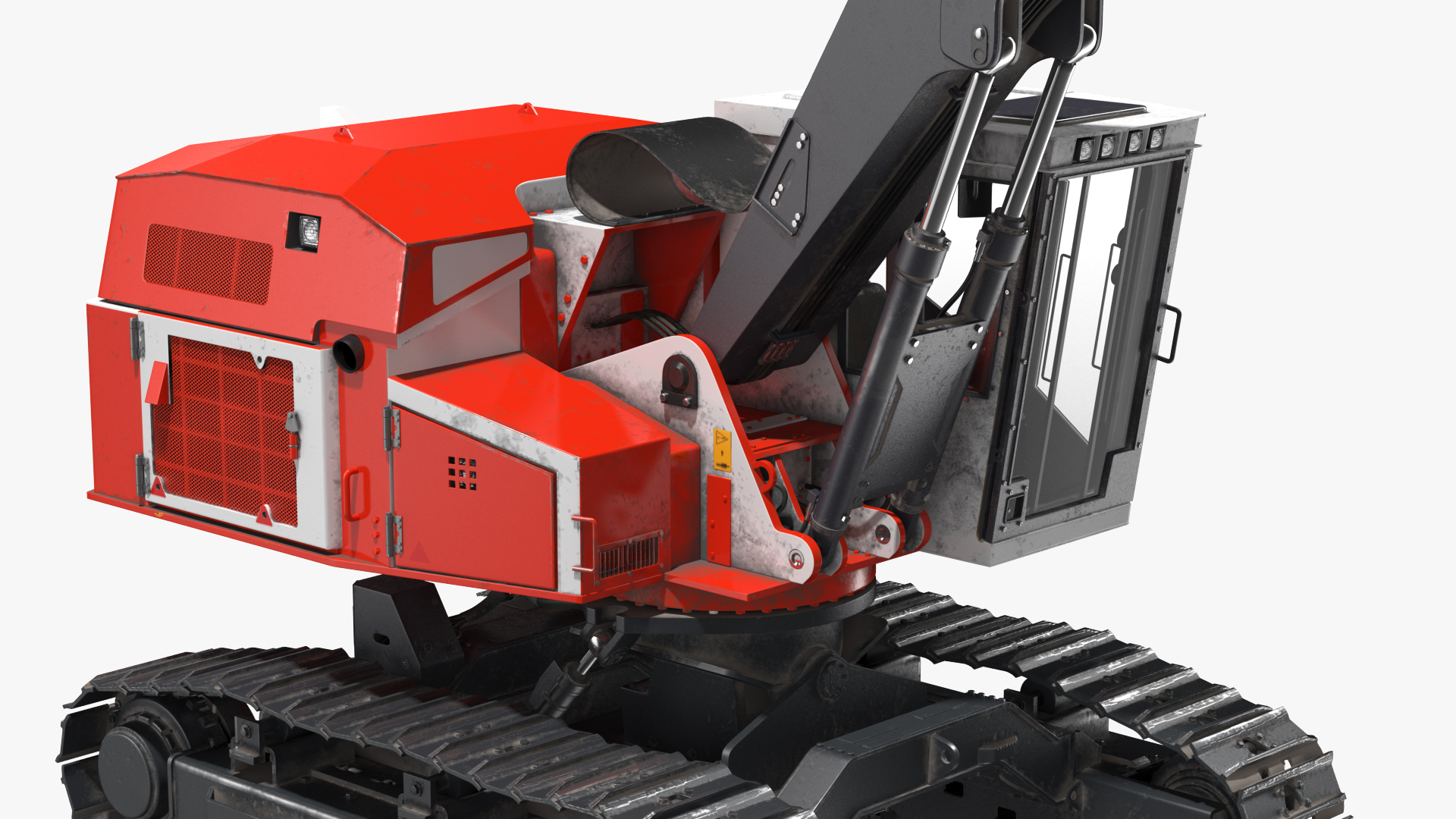 3D Tracked Harvester Dirty Generic