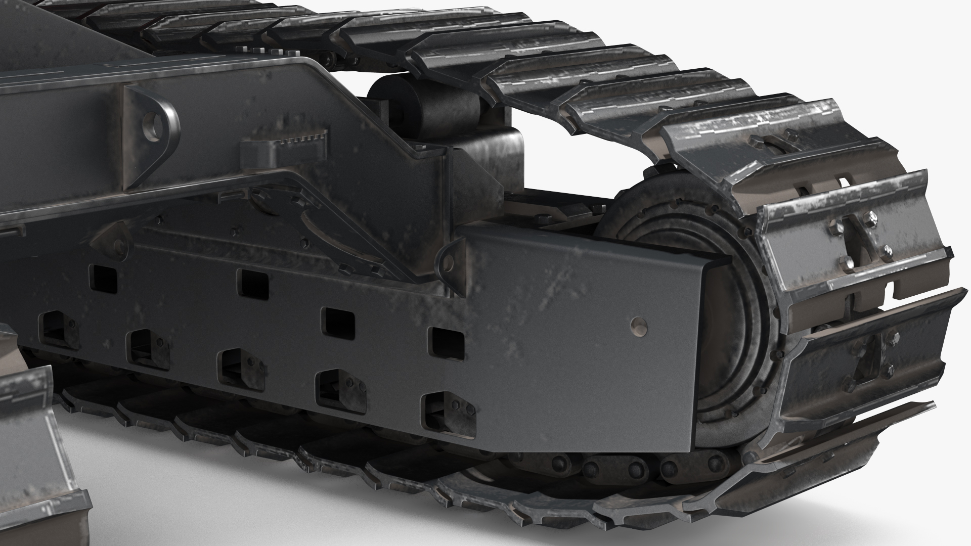 3D Tracked Harvester Dirty Generic