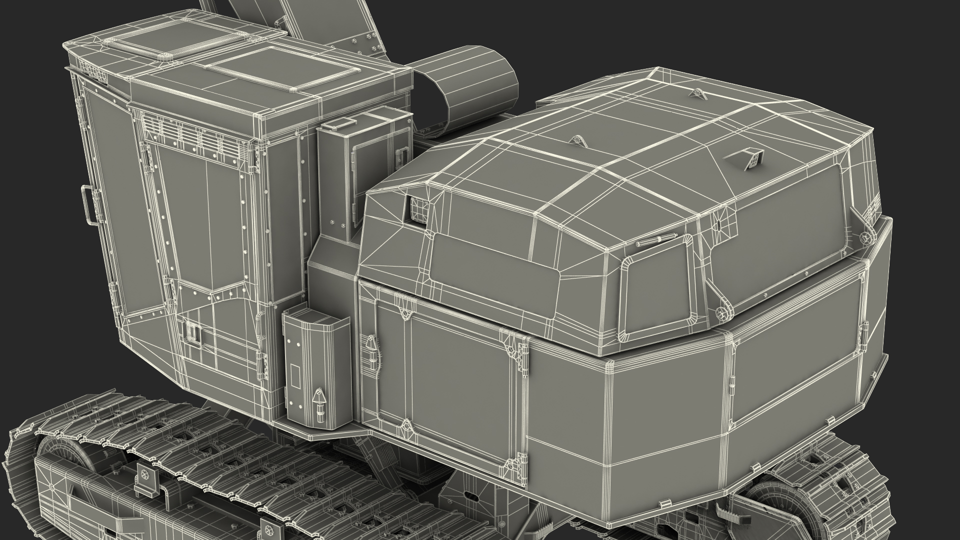 3D Tracked Harvester Dirty Generic