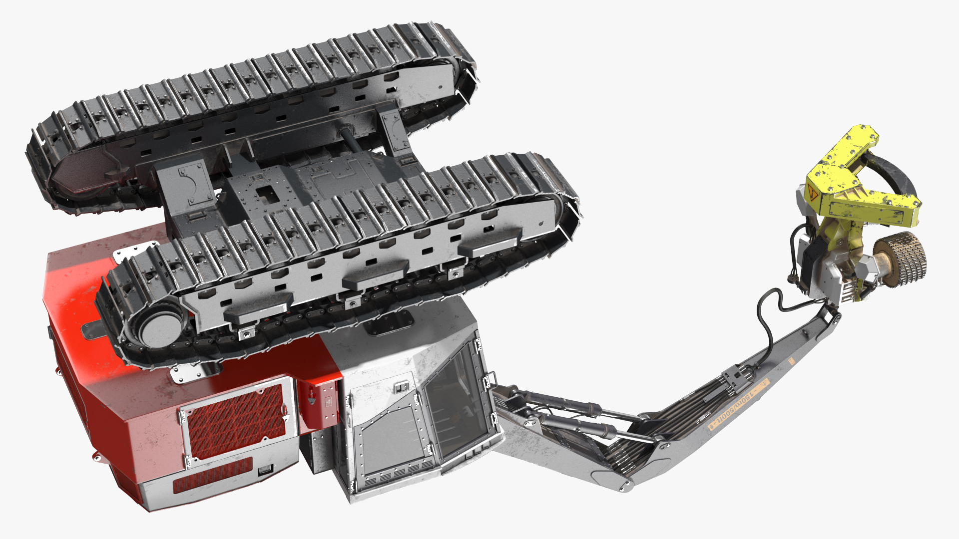 3D Tracked Harvester Dirty Generic
