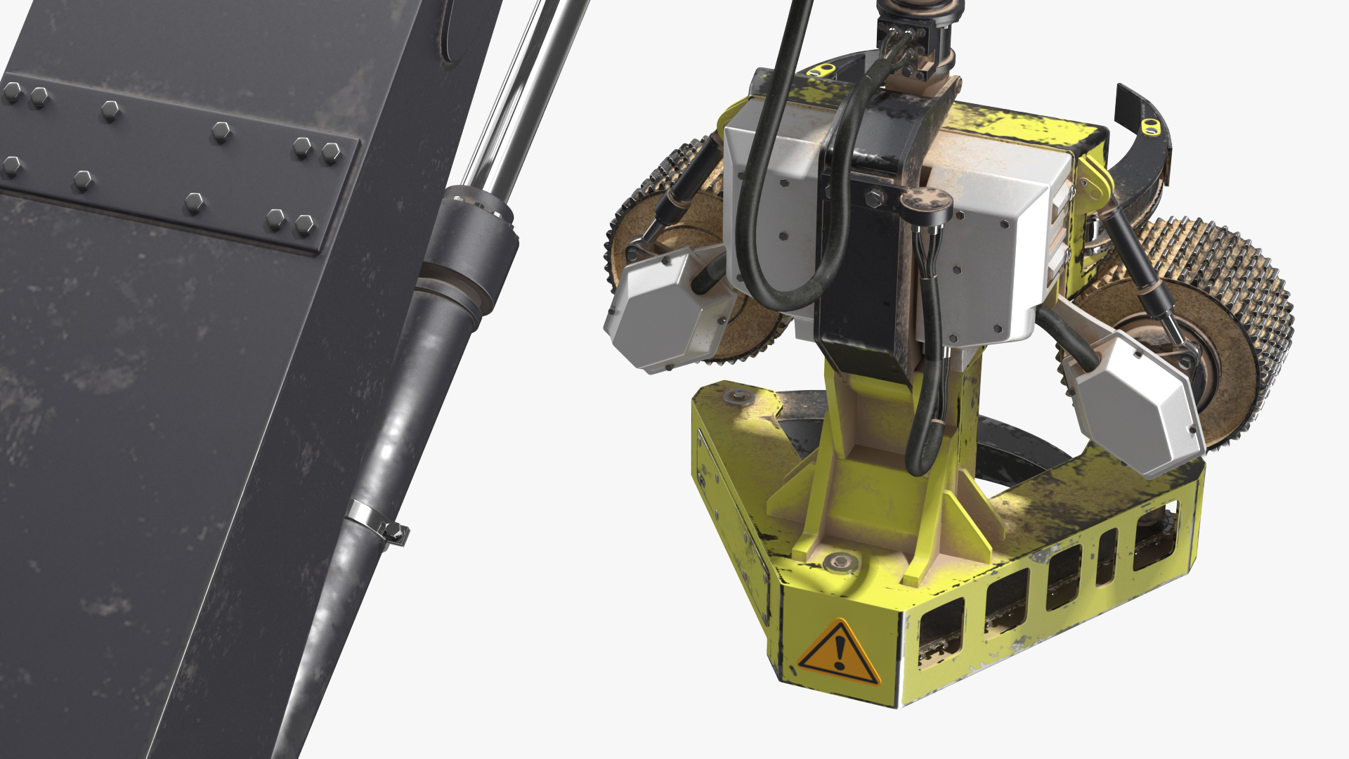3D Tracked Harvester Dirty Generic