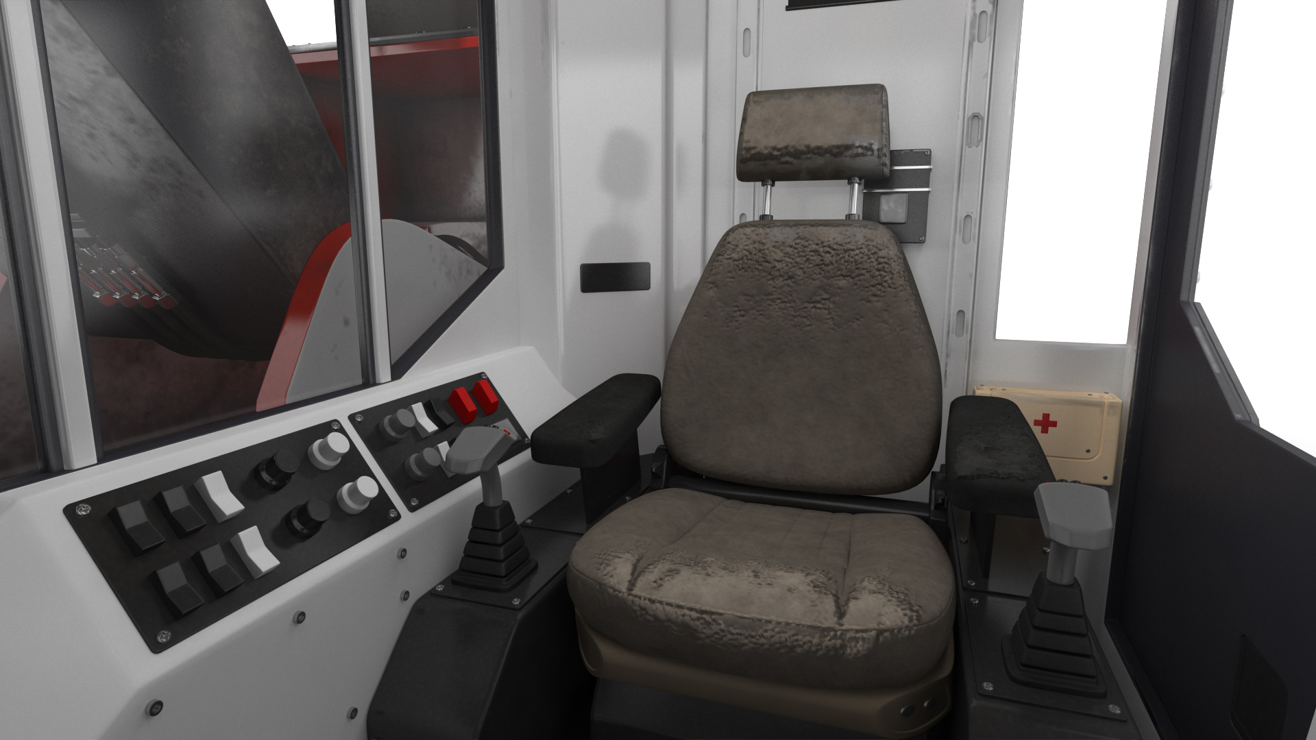 3D Tracked Harvester Dirty Generic