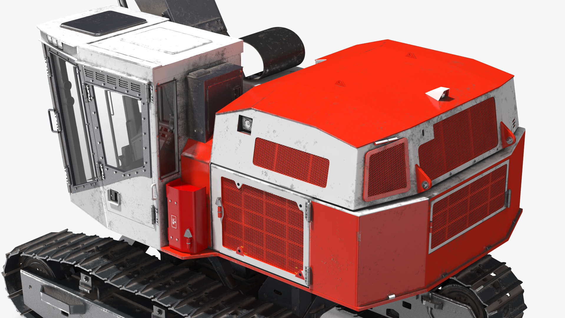 3D Tracked Harvester Dirty Generic