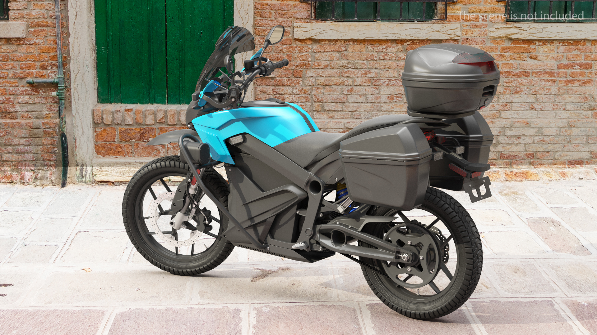3D Electric Police Motorcycle Rigged model