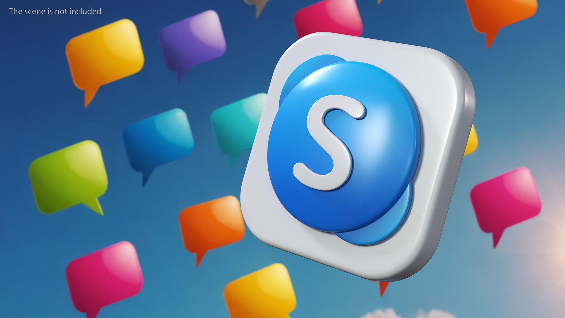 3D model Skype Icon