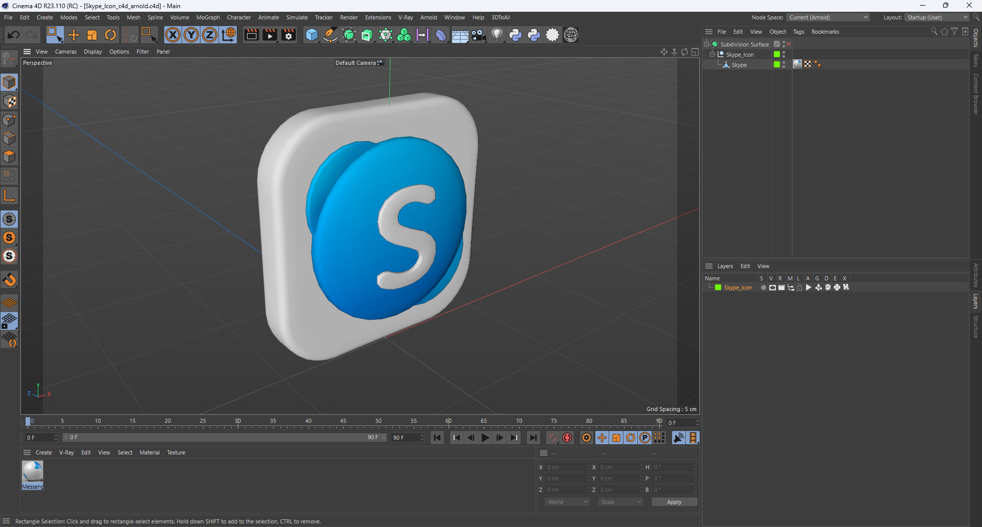 3D model Skype Icon