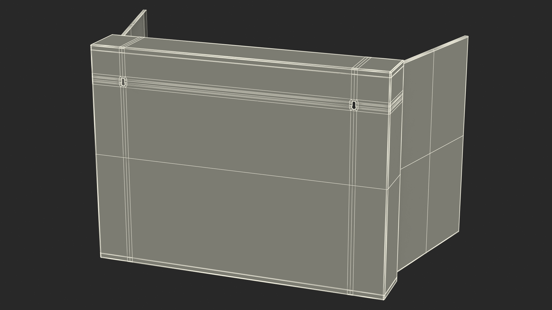3D Wall Mount Empty Industrial Large Cabinet