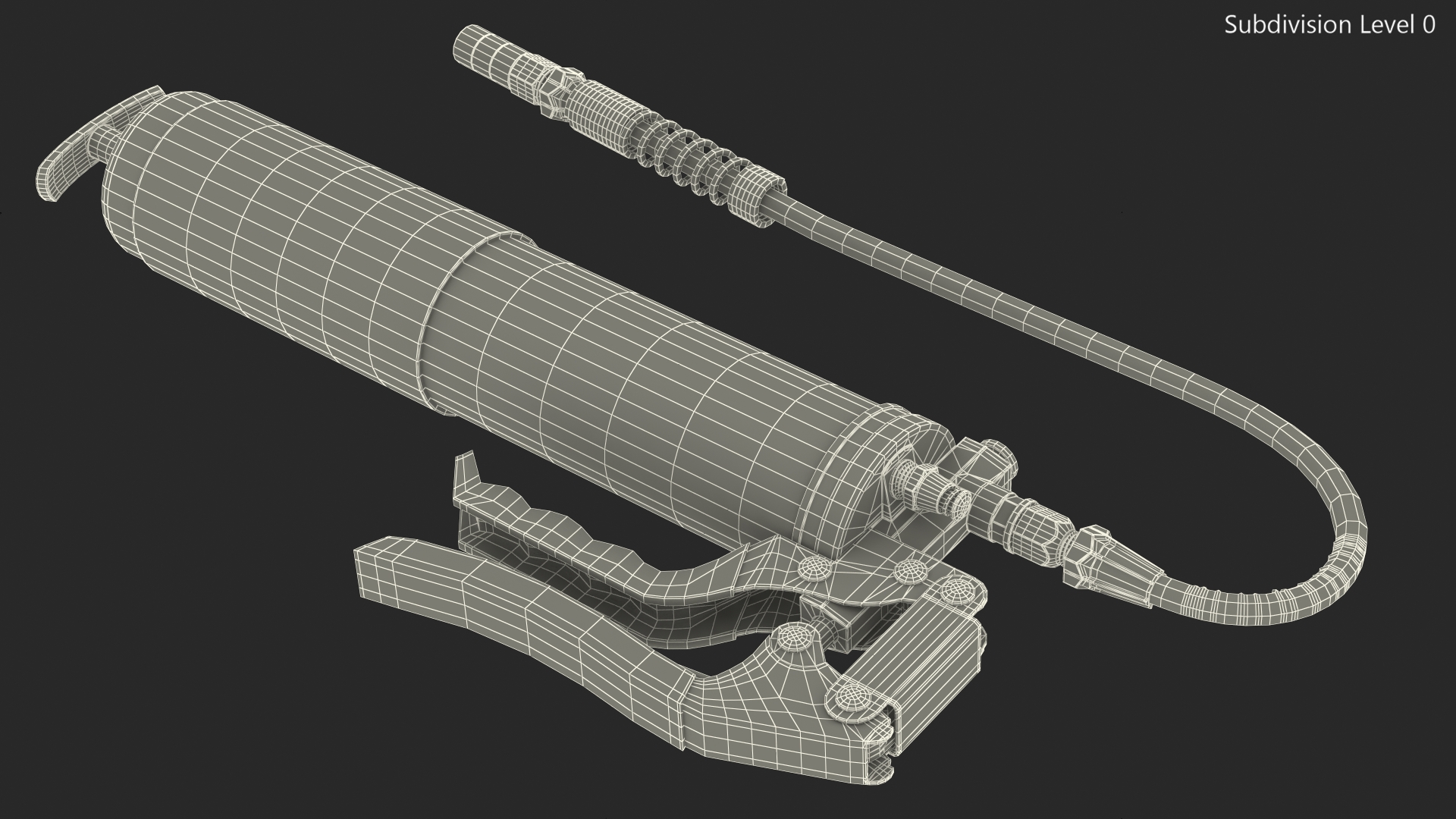Pneumatic Pistol Type Grease Gun 3D