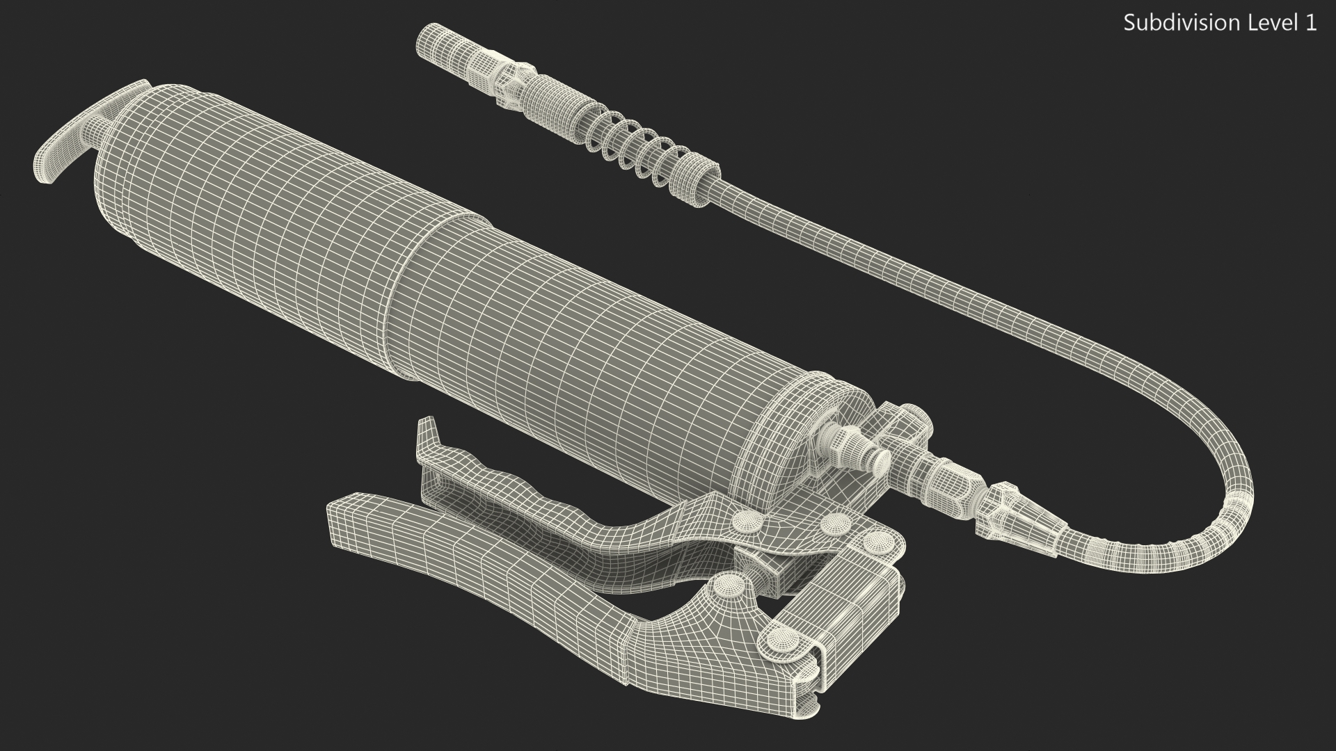 Pneumatic Pistol Type Grease Gun 3D
