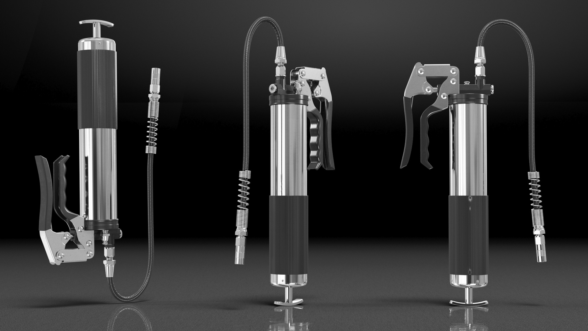 Pneumatic Pistol Type Grease Gun 3D
