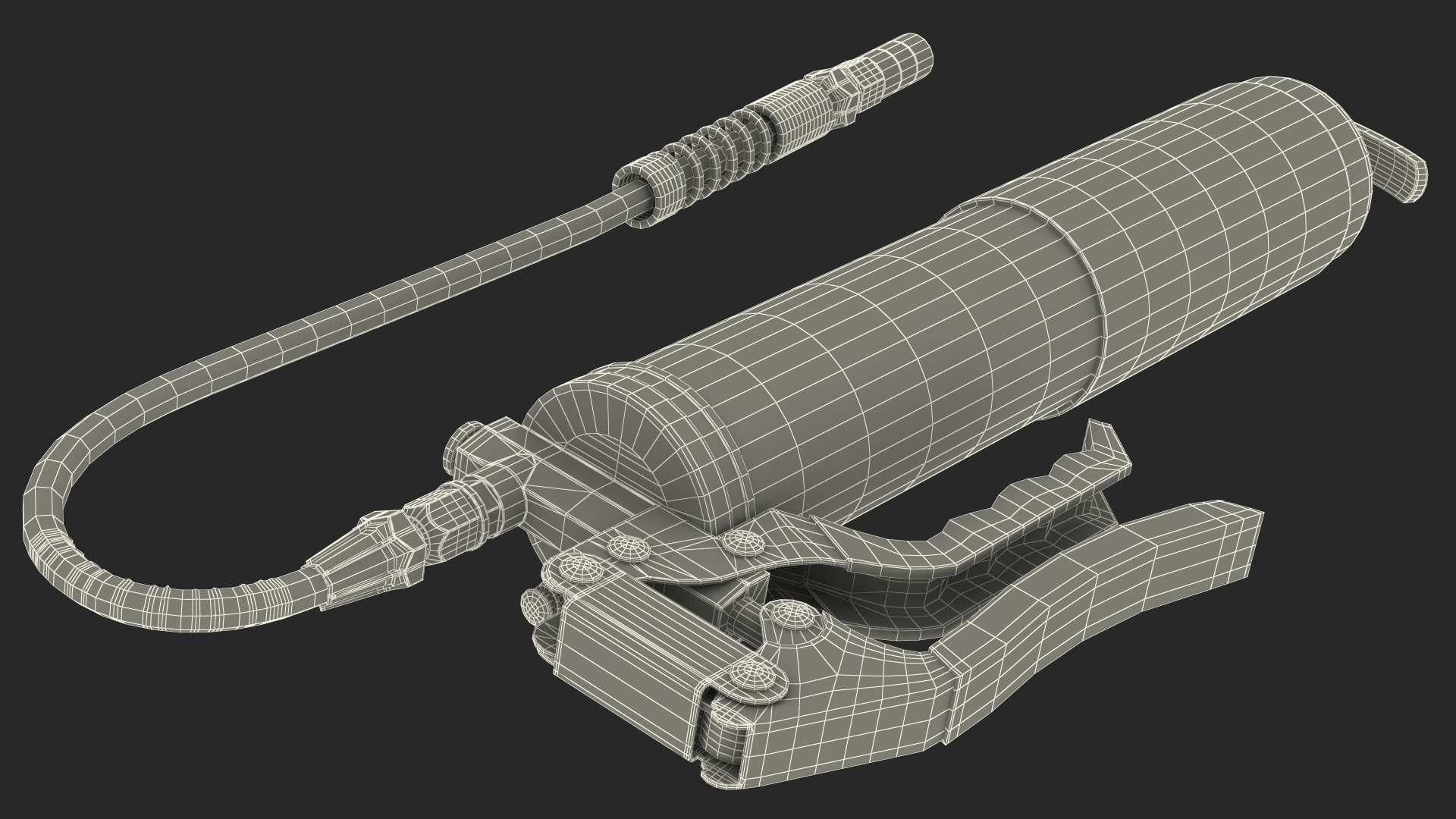 Pneumatic Pistol Type Grease Gun 3D