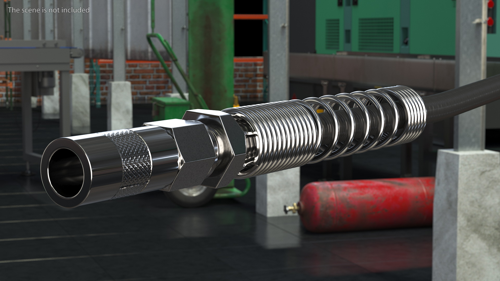 Pneumatic Pistol Type Grease Gun 3D