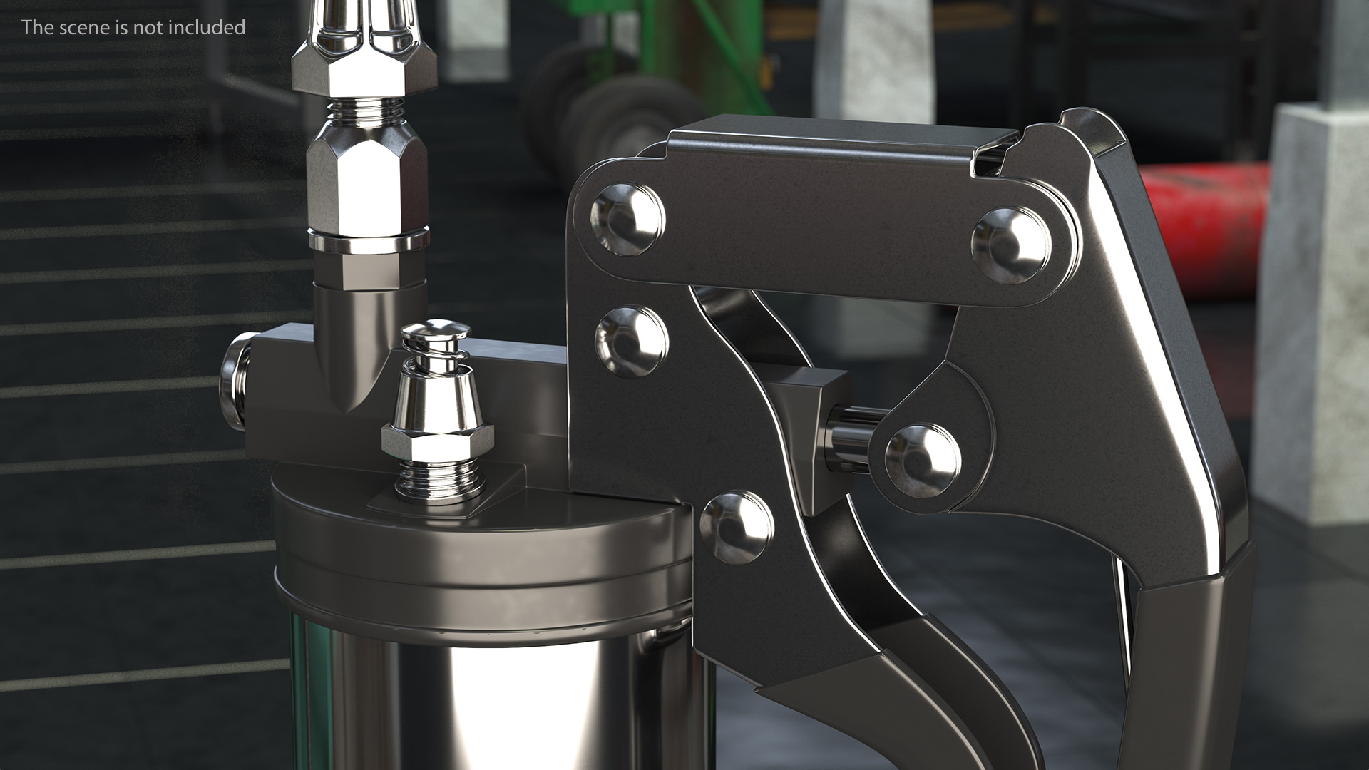 Pneumatic Pistol Type Grease Gun 3D