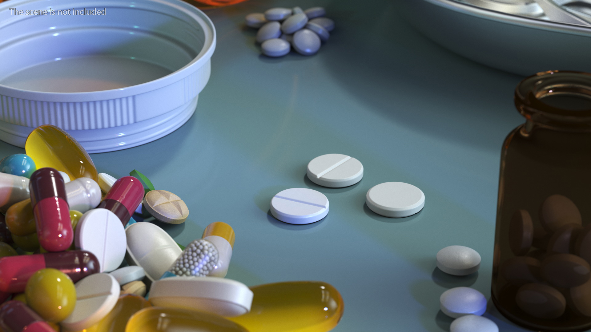 3D Round Split Pill
