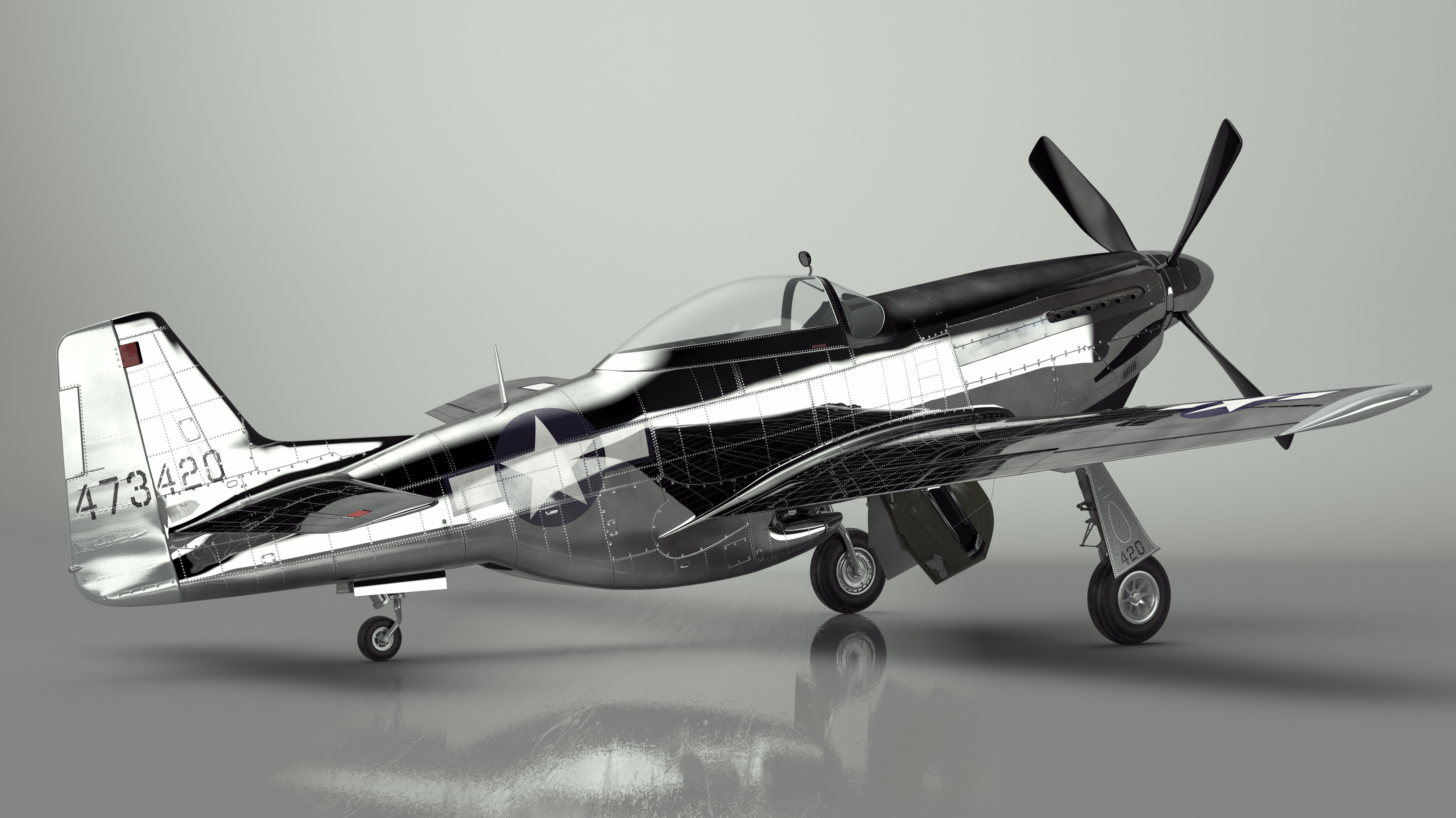 North American P-51 3D model