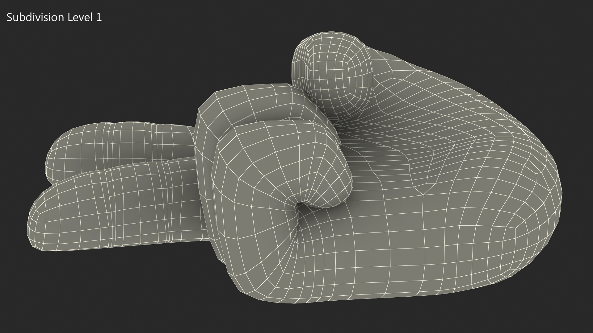 3D Victory Hand Sign Emoji model