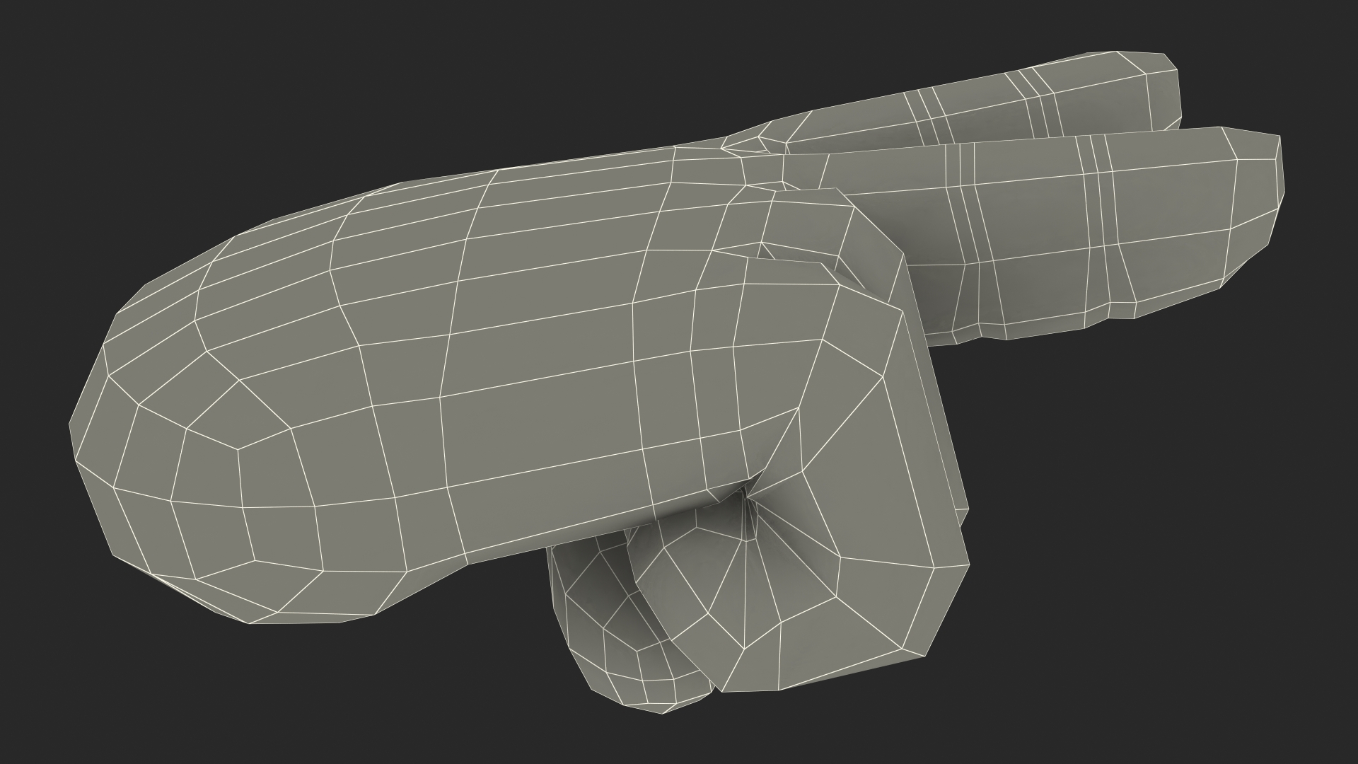 3D Victory Hand Sign Emoji model