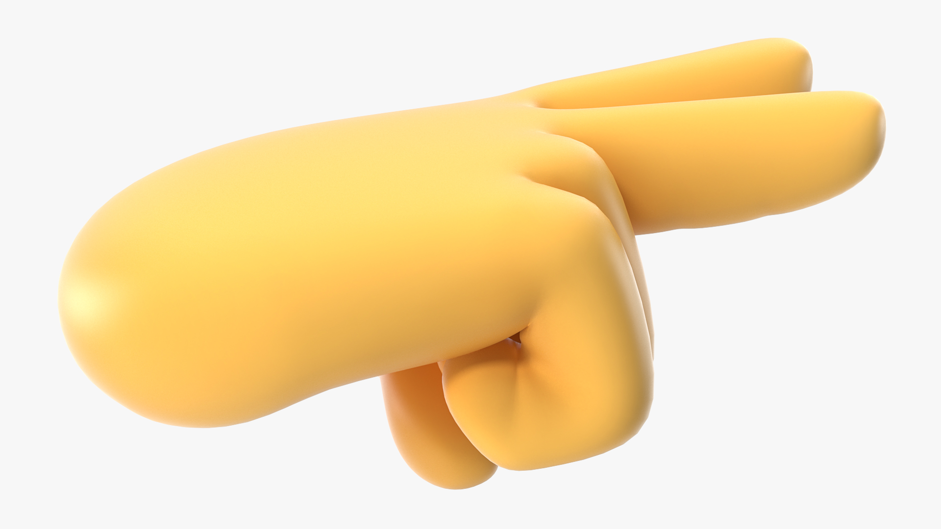 3D Victory Hand Sign Emoji model