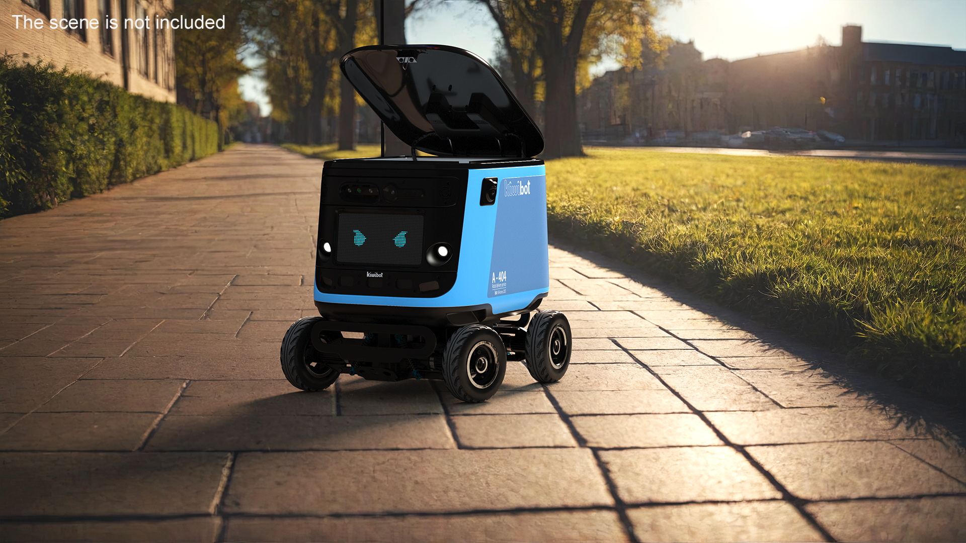 Delivery Robot Kiwibot Cyan 3D