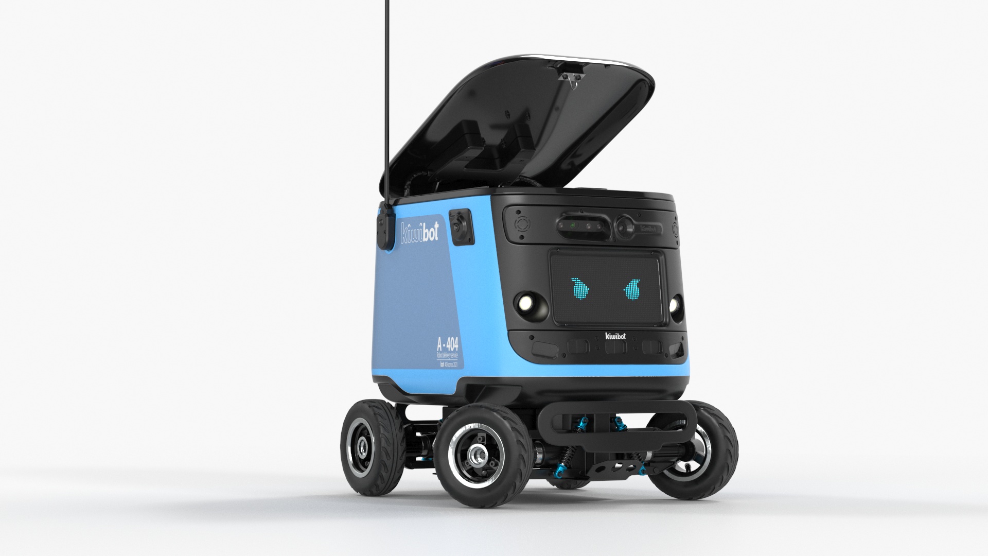 Delivery Robot Kiwibot Cyan 3D