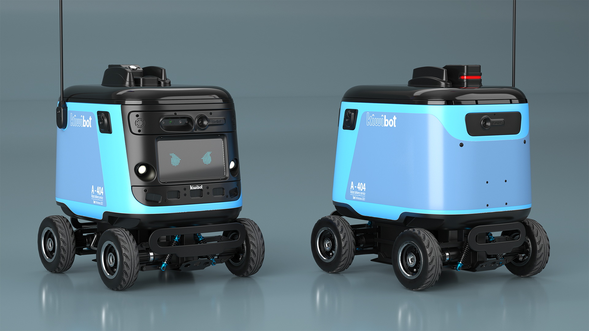 Delivery Robot Kiwibot Cyan 3D